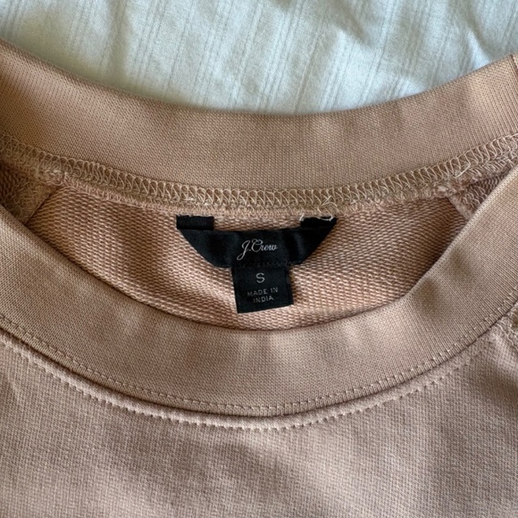 NEW J.Crew Camel Crewneck Sweatshirt Size S - Picture 3 of 4